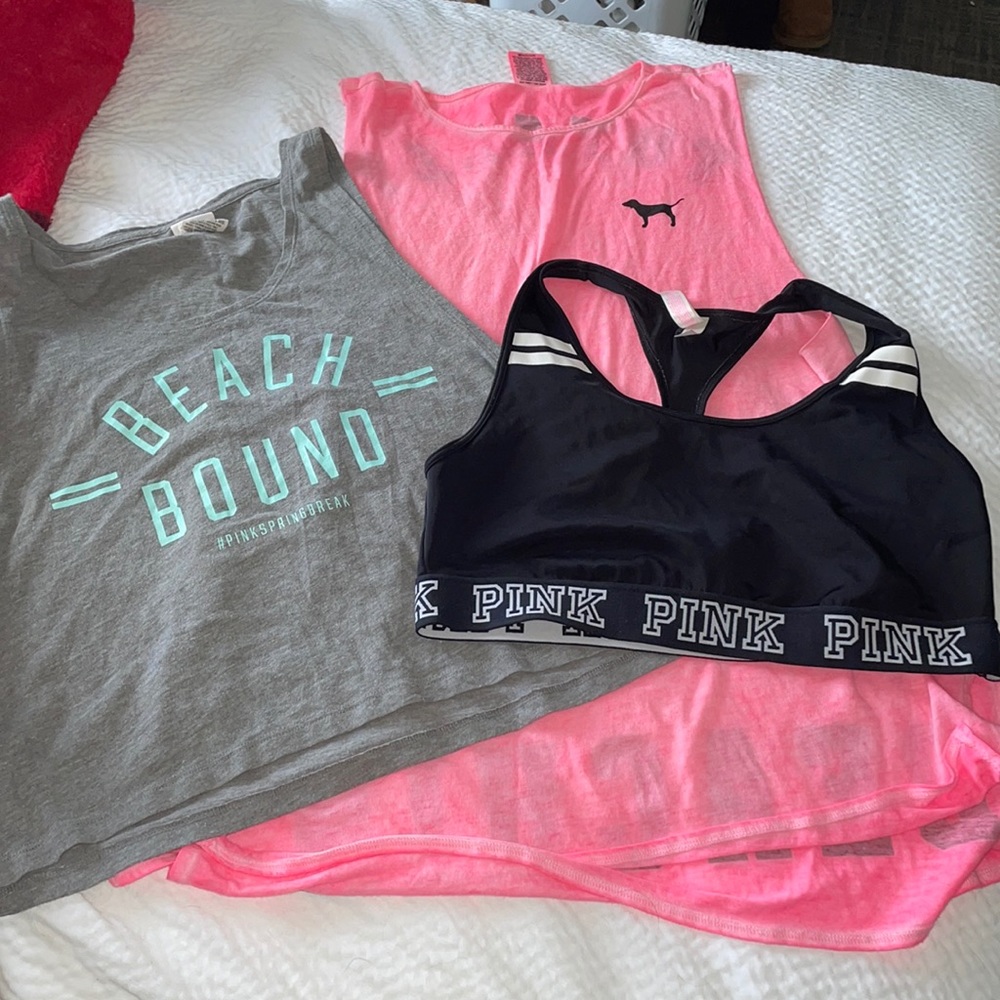 Victoria’s Secret tank top  w/sports bra lot